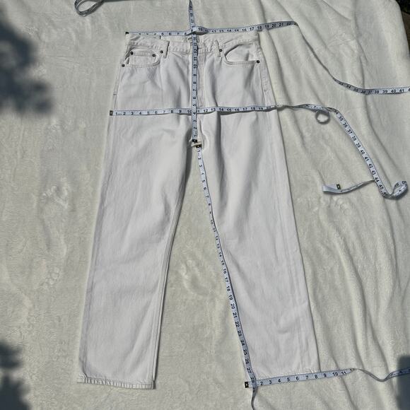 AGOLDE 90's Pinch Waist High Rise Straight Jeans Porcelain White Sz 31 NWT $200 - Picture 14 of 14